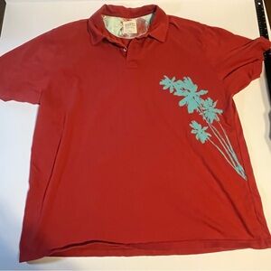 Old Navy XXL polo great looking shirt with floral Hawaian style graphic.